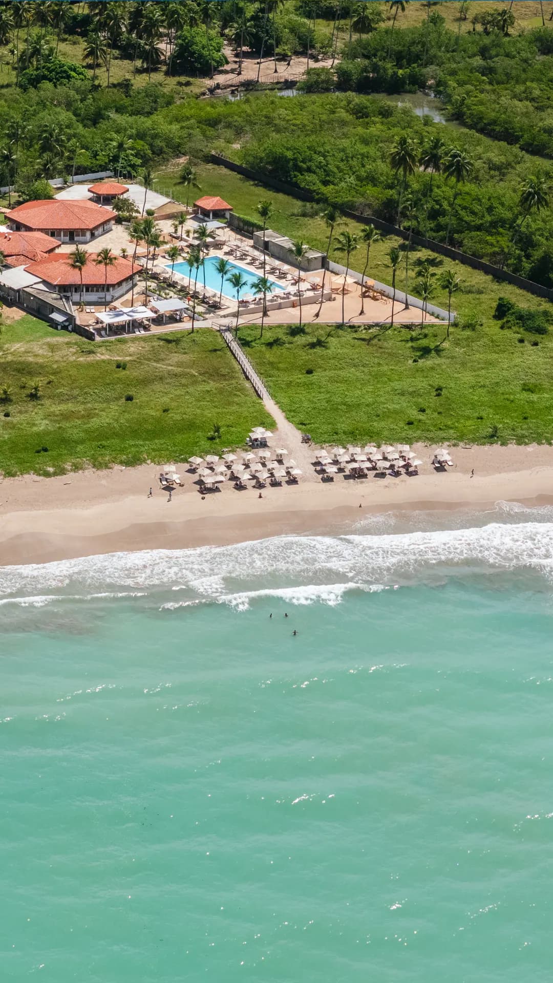 Vista aérea do Vivari Beach Club